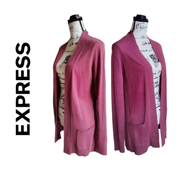 Express | Long sleeves mauve cardigan - Picture 2 of 5